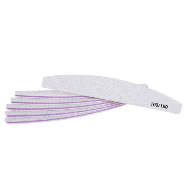 Half Moon Wood Files Zebra Violet 100/180 Pack of 10 files - Image 2