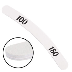 Banana Shaped Wood Files White 100/100 Pack of 24 files