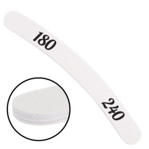 Banana Shaped Wood Files White 180/240 Pack of 24 files