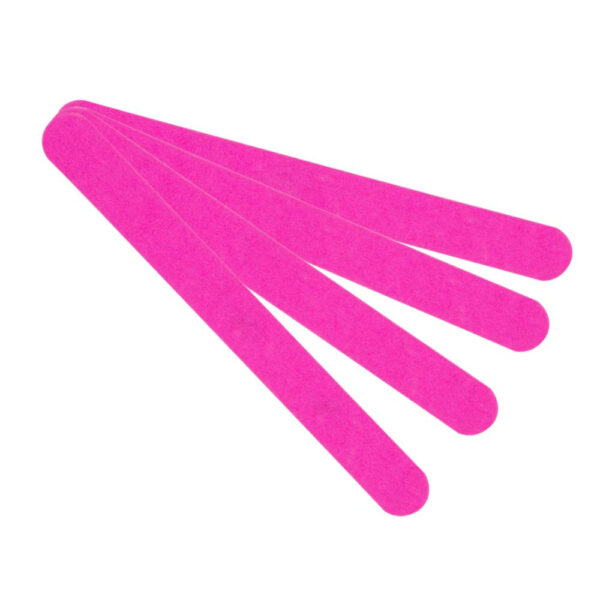 Thin straight wood files Neon Pink 100/100 Pack of 50 files - Image 4