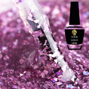 D08 Party Top Coat Petal 15ml 25 pcs