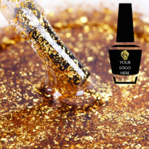 F01 Gold Top Coat Petal 15ml 25 pcs