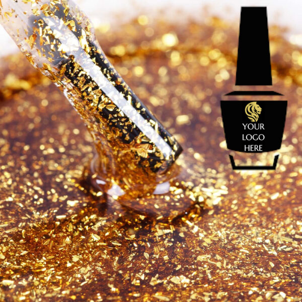 F01 Gold Top Coat Petal 15ml 25 pcs