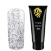 AcrylGel Glitter Silver HEMA/Di-HEMA FREE 30ml 20pcs
