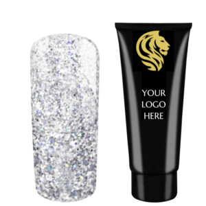 AcrylGel Glitter Silver HEMA/Di-HEMA FREE 30ml 20pcs