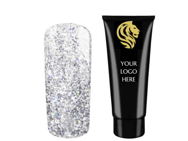AcrylGel Glitter Silver HEMA/Di-HEMA FREE 30ml 30ml 10pcs
