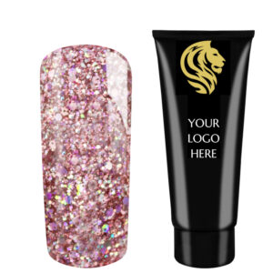 AcrylGel Glitter Lilac HEMA/Di-HEMA FREE 30ml 20pcs