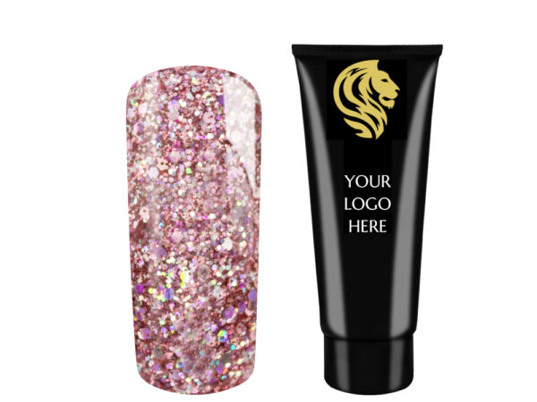 AcrylGel Glitter Lilac HEMA/Di-HEMA FREE 30ml 30ml 10pcs