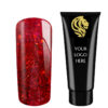 AcrylGel Glitter Red HEMA/Di-HEMA FREE 30ml 20pcs