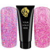 AcrylGel Night Light Glitter Pink HEMA/Di-HEMA FREE 30ml 20pcs