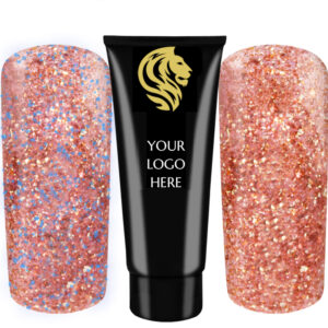 AcrylGel Night Light Glitter Red HEMA/Di-HEMA FREE 30ml 10pcs